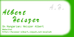 albert heiszer business card